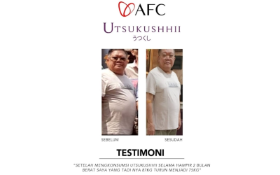 AFC telah memudakan organ tubuh saya  8 tahun lebih muda dan berat badan saya turun lebih dari 12 kg